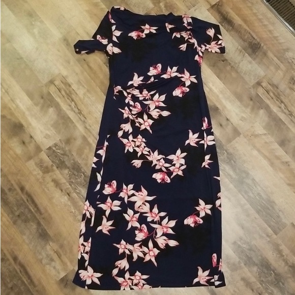 Cato navy floral maxi dress XLP - Picture 5 of 5